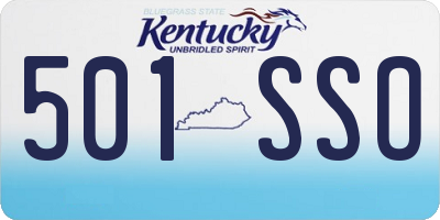 KY license plate 501SSO