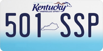 KY license plate 501SSP