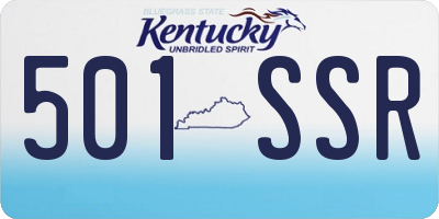KY license plate 501SSR