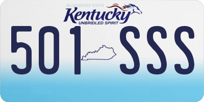 KY license plate 501SSS