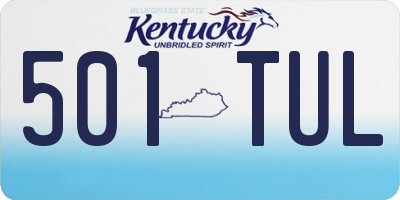 KY license plate 501TUL