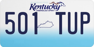 KY license plate 501TUP