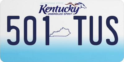 KY license plate 501TUS