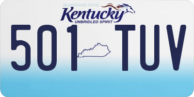 KY license plate 501TUV