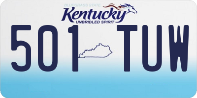 KY license plate 501TUW