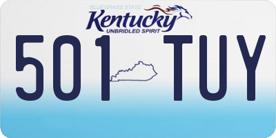 KY license plate 501TUY