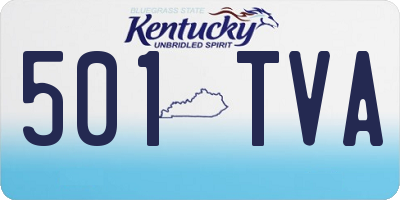 KY license plate 501TVA