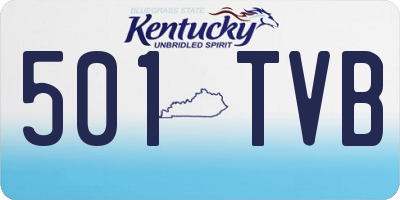 KY license plate 501TVB