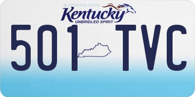 KY license plate 501TVC