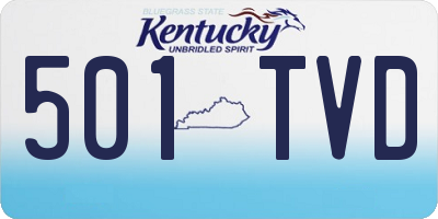 KY license plate 501TVD
