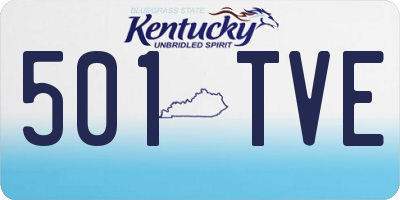 KY license plate 501TVE
