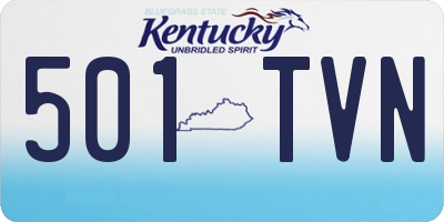 KY license plate 501TVN