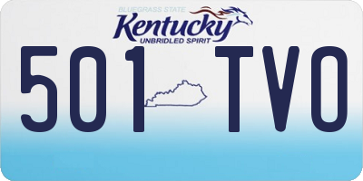 KY license plate 501TVO