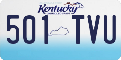 KY license plate 501TVU