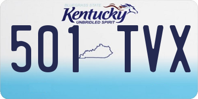 KY license plate 501TVX
