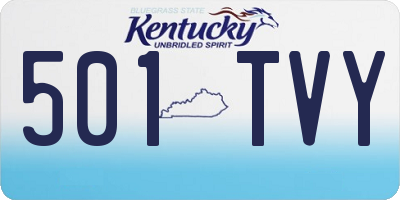 KY license plate 501TVY