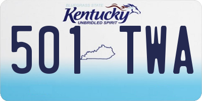 KY license plate 501TWA