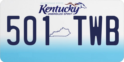KY license plate 501TWB