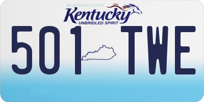 KY license plate 501TWE