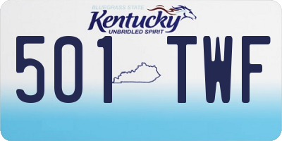 KY license plate 501TWF