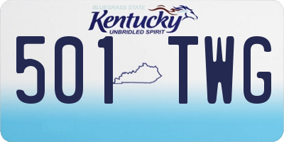 KY license plate 501TWG