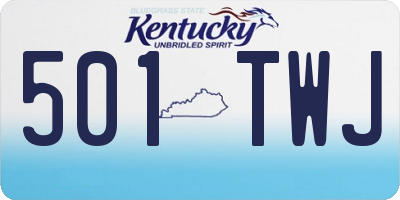 KY license plate 501TWJ