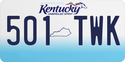 KY license plate 501TWK