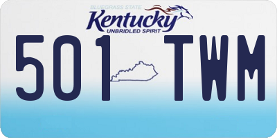KY license plate 501TWM