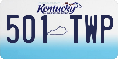 KY license plate 501TWP