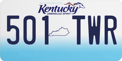 KY license plate 501TWR