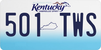 KY license plate 501TWS