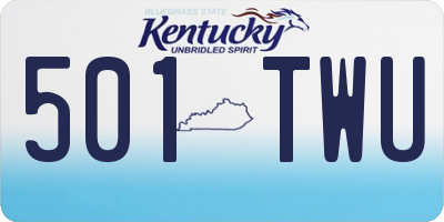 KY license plate 501TWU