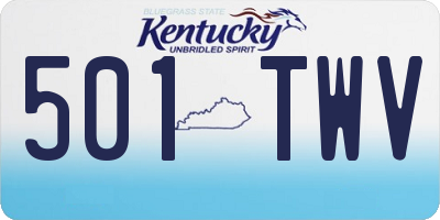 KY license plate 501TWV