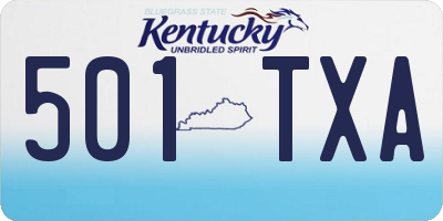 KY license plate 501TXA