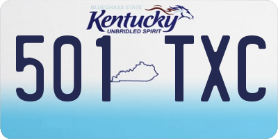 KY license plate 501TXC