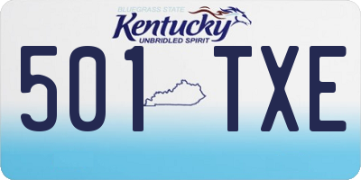 KY license plate 501TXE