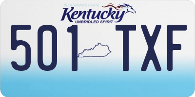 KY license plate 501TXF