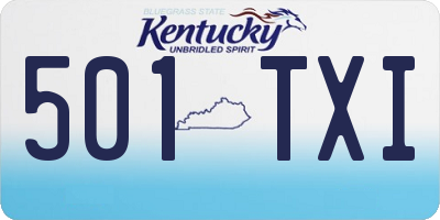 KY license plate 501TXI