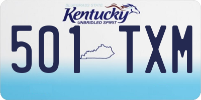 KY license plate 501TXM