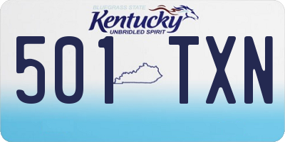 KY license plate 501TXN