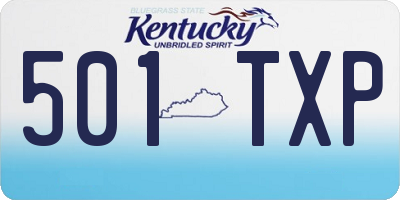 KY license plate 501TXP
