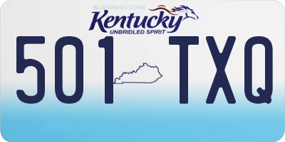 KY license plate 501TXQ