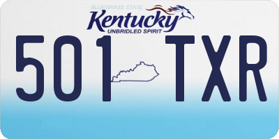 KY license plate 501TXR