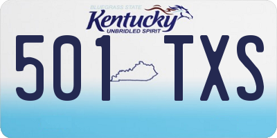 KY license plate 501TXS