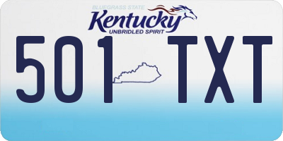 KY license plate 501TXT