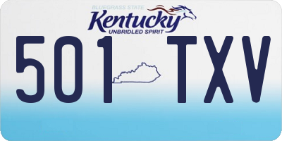 KY license plate 501TXV