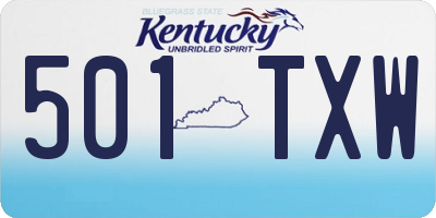 KY license plate 501TXW