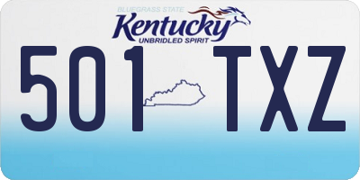 KY license plate 501TXZ