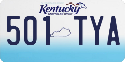 KY license plate 501TYA