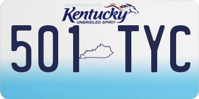 KY license plate 501TYC